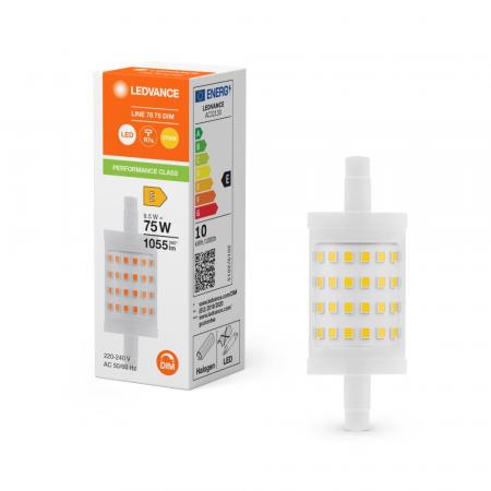 Ledvance R7s LED 78 mm Stab Lampe 9,5W wie 75W dimmbares warmweißes Licht